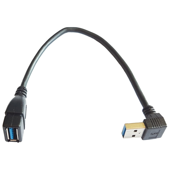 90 Degree USB 3 Male to USB 3 Female
