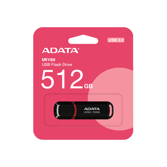 ADATA UV150 USB 3.2 512GB SNAP CAP BLACK