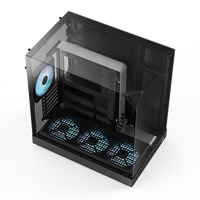 Aerocool APNX V2 Vision E-ATX Mid Tower PC Case Black 3 Tempered Glass Panels 4 ARGB Fans 360mm Radiator - Image 2
