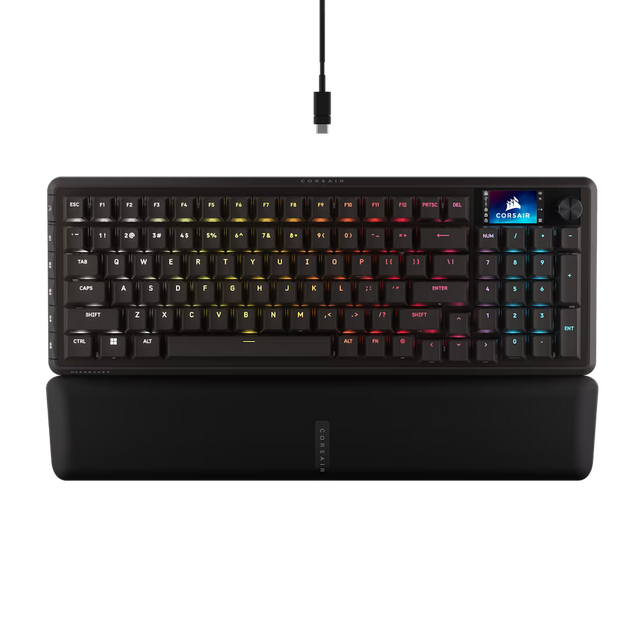 Corsair VANGUARD 96 Wired Mechanical Gaming Keyboard MLX Fusion Switches 8000Hz 96% Layout Black