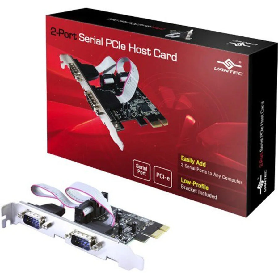 Vantec 4-Port RS232 Serial PCIe Host Adapter Card