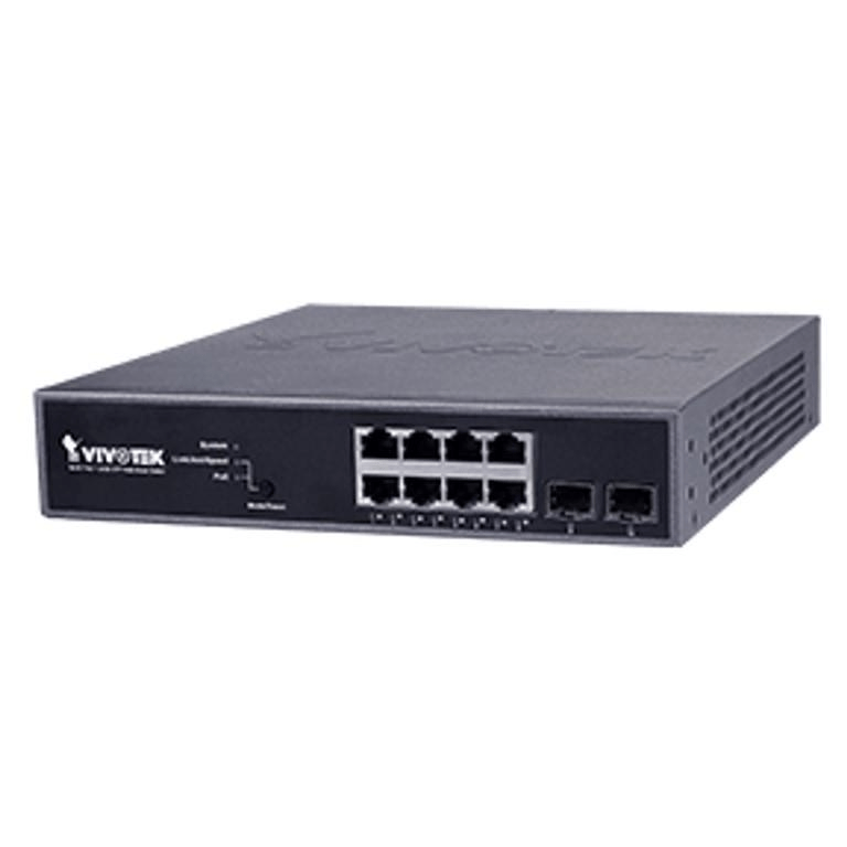 VIVOTEK Managed Websmart 8x Gigabit PoE  2x SFP; 130W