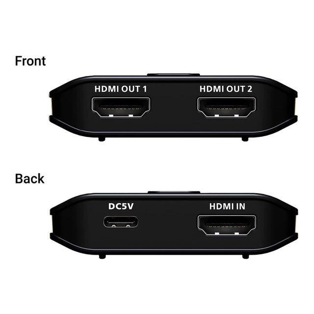 Aten VS4812 2-Port True 4K HDMI Splitter 18Gbps HDR10+ HDCP 2.2 Dolby DTS-HD Audio USB-C Powered