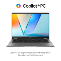 ASUS VIVOBOOK S14 FLIP|TP3407SA-OU716512G1X|14'' OLED WUXGA|GRAY|300NITS|TCH|ULTRA 7 256V|16GB DDR5 OB|512GB SSD|STYLUS|WIN11P
