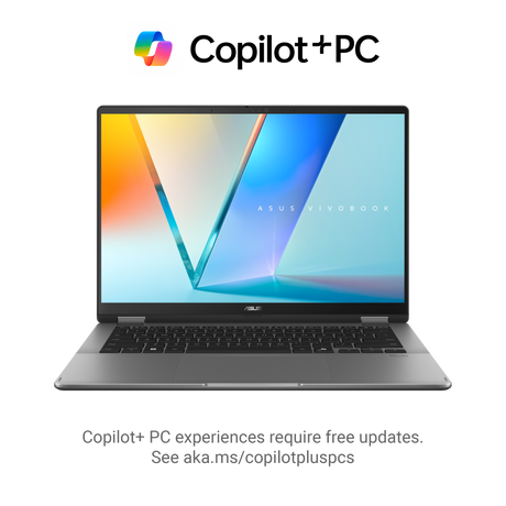 ASUS Vivobook S14 Flip, TP3407SA-OU716512G1X, 14'' OLED Wuxga, Gray, 300NITS, TCH, Ultra 7 256V