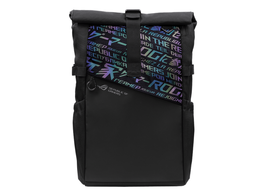 ASUS BP4701 ROG Backpack|Fits up to 17 inch laptops|Water-repellent polyester material|Bold holographic cyber-text with reflecti