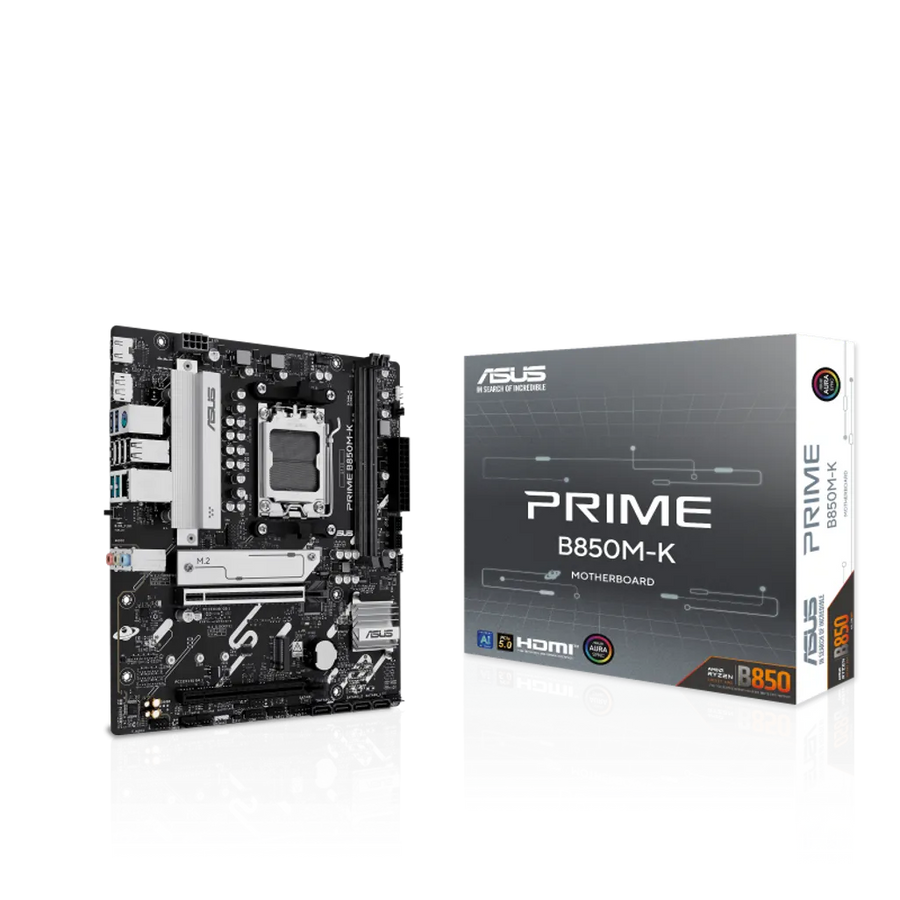 ASUS Prime B850M-K Micro-ATX Motherboard AMD AM5 DDR5 128GB Max 2x M.2 2.5G LAN PCIe 5.0