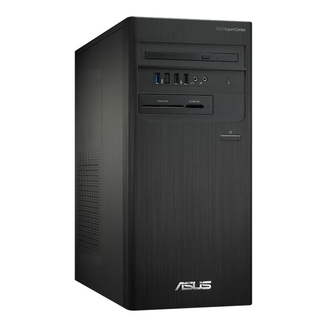 ASUS ExpertCenter D500TD tower desktop, front angle view