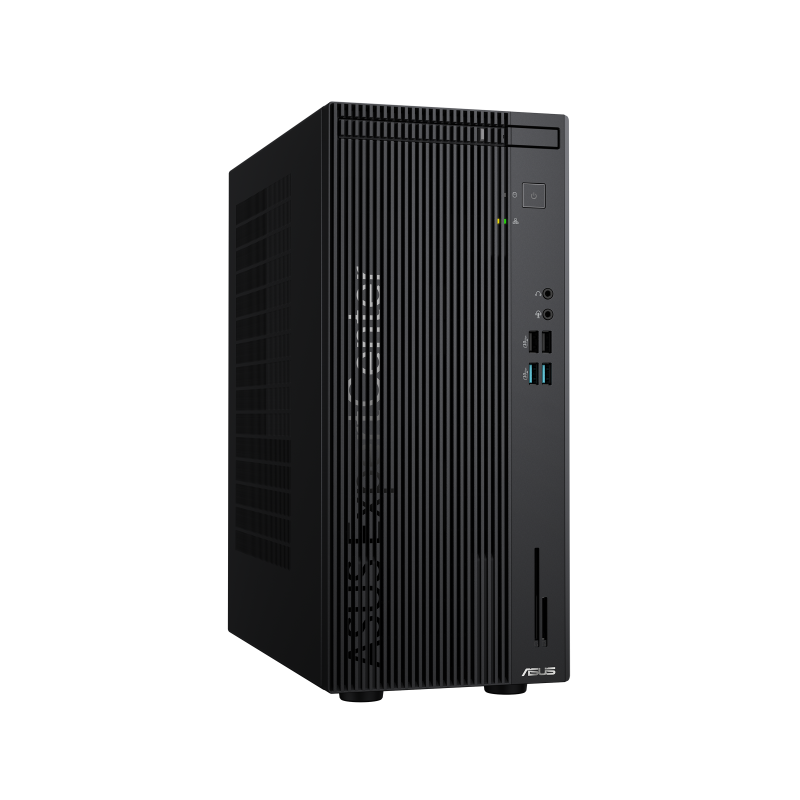 ASUS ExpertCenter D501MER mini tower desktop, front angle view