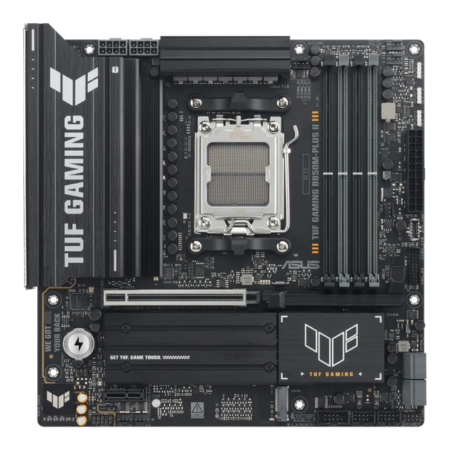 ASUS TUF Gaming B850M-Plus II Micro-ATX Motherboard AMD AM5 DDR5 256GB Max 4-DIMM PCIe 5.0 2.5G LAN