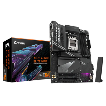 GIGABYTE Aorus AMD X870 Chipset for AMD AM5, 4x DDR5, 4x M2, 2x HDMI (1x Front)/2 x USB4® USB Type-C®, ATX