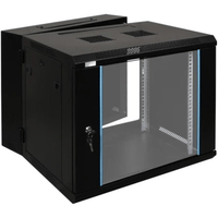 Zone Lite 9U 400+200mm Swing Frame Black Wall Mount Cabinet